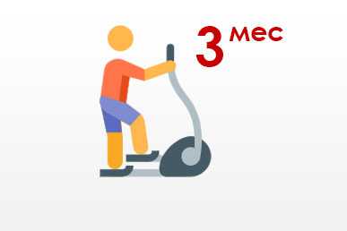 3 месяца - спортзал