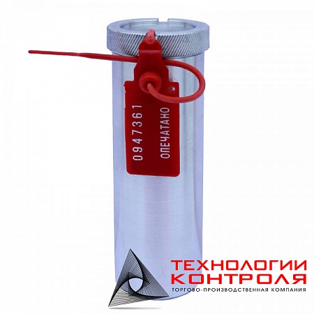 Пенал алюминиевый под пломбу d-40 мм, h-120 мм