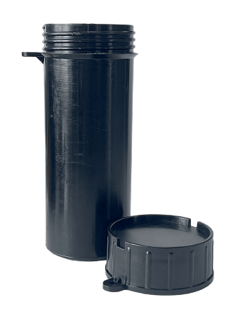 Пенал для ключей пластиковый d-40мм, h-110мм (Черный)