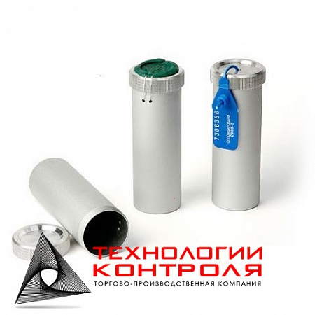 Пенал алюминиевый под пломбу d-40 мм, h-120 мм