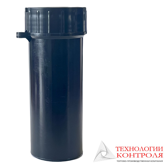 Пенал для ключей пластиковый d=40мм, h=110мм (черный)