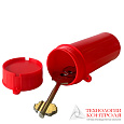 Пенал для ключей пластиковый d=40мм, h=110мм (красный) 24226