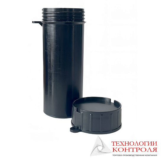 Пенал для ключей пластиковый d=40мм, h=110мм (черный)